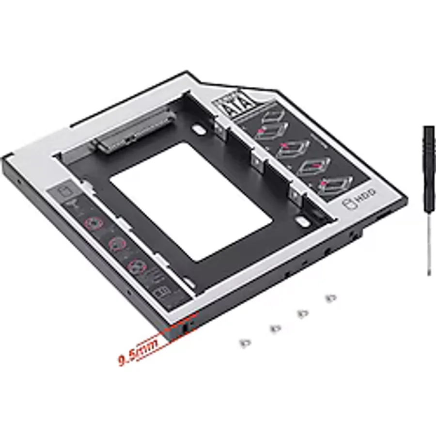 9.5mm DVD To SSD Harddisk Caddy Notebook PC Sata Kutusu - Kızak