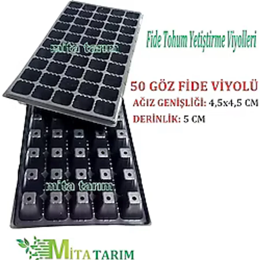 9 Adet, 50 Gözlü, Fide Viyolü, Fide Viyol, Fide Yetiştirme Viyolü (394043567)