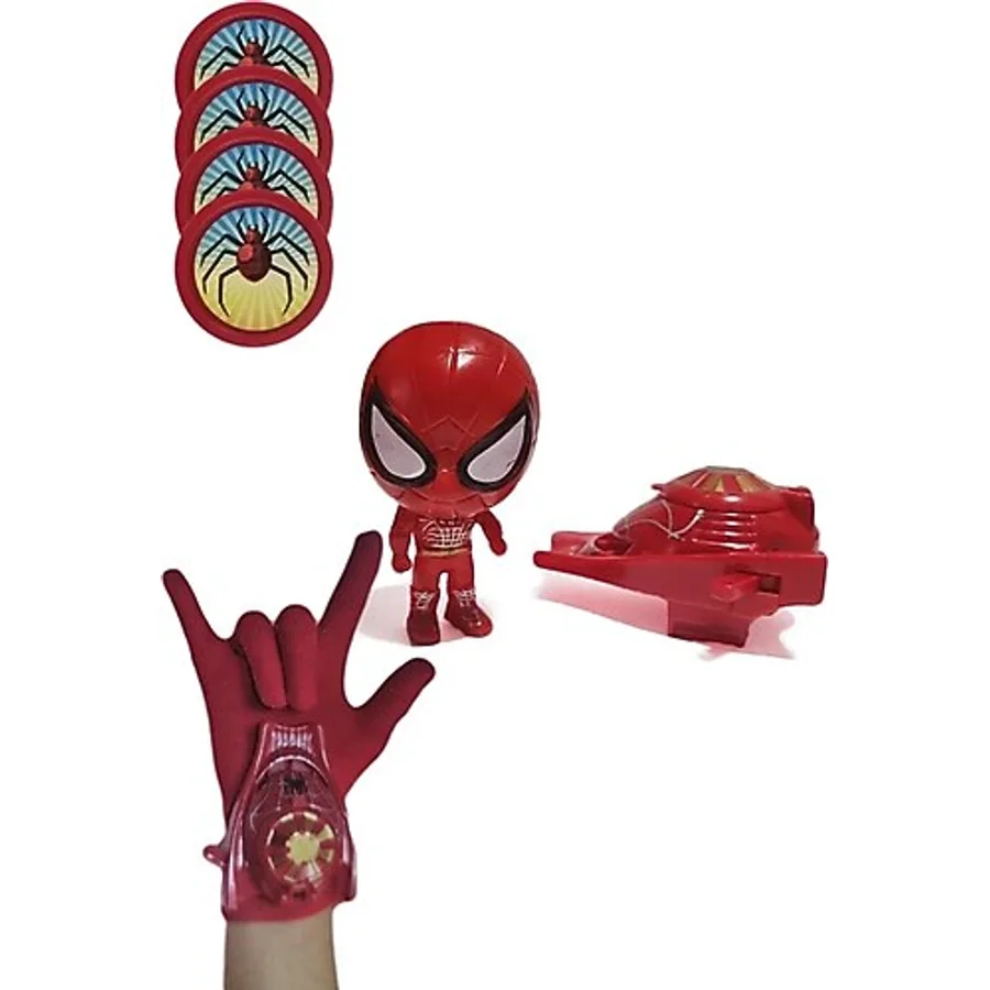 9 cm Spiderman Pop Figür Taso Atan Eldiven Spiderman Figür Set Pop Örümcek Adam Taso Eldiven
