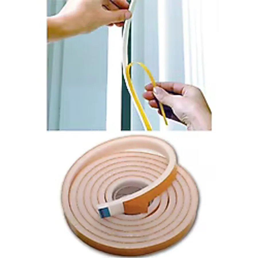 9 Metre Pencere Izolasyon Bandı Yapışkanlı Cam Yalıtım Süngeri Rüzgar Soğuk Kesici