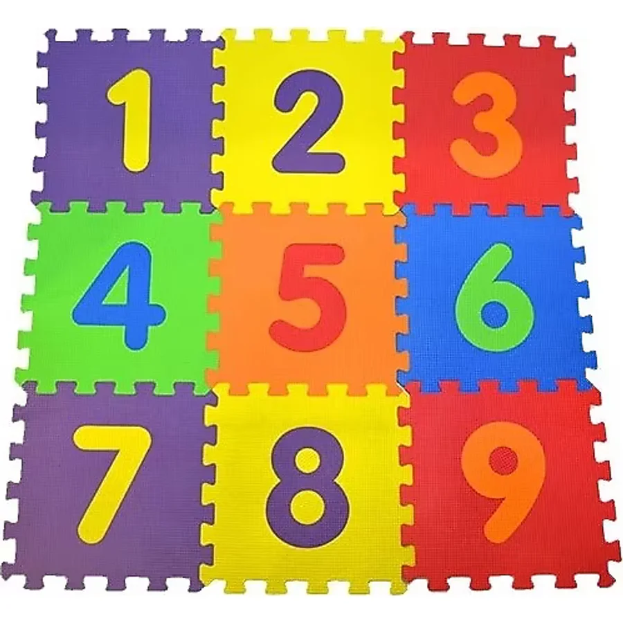 9 Parça Çocuk Oyun Karosu Eva Puzzle Yer Matı Sayılar Eğitici Oyu