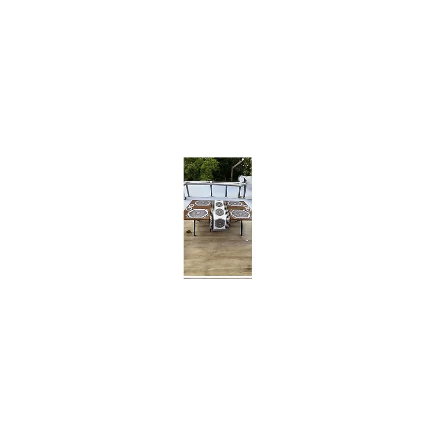 9 Parça Runner Ve Supla Seti Amerikan Servis Runner 40 X 140 Ve Bardak Altlığı