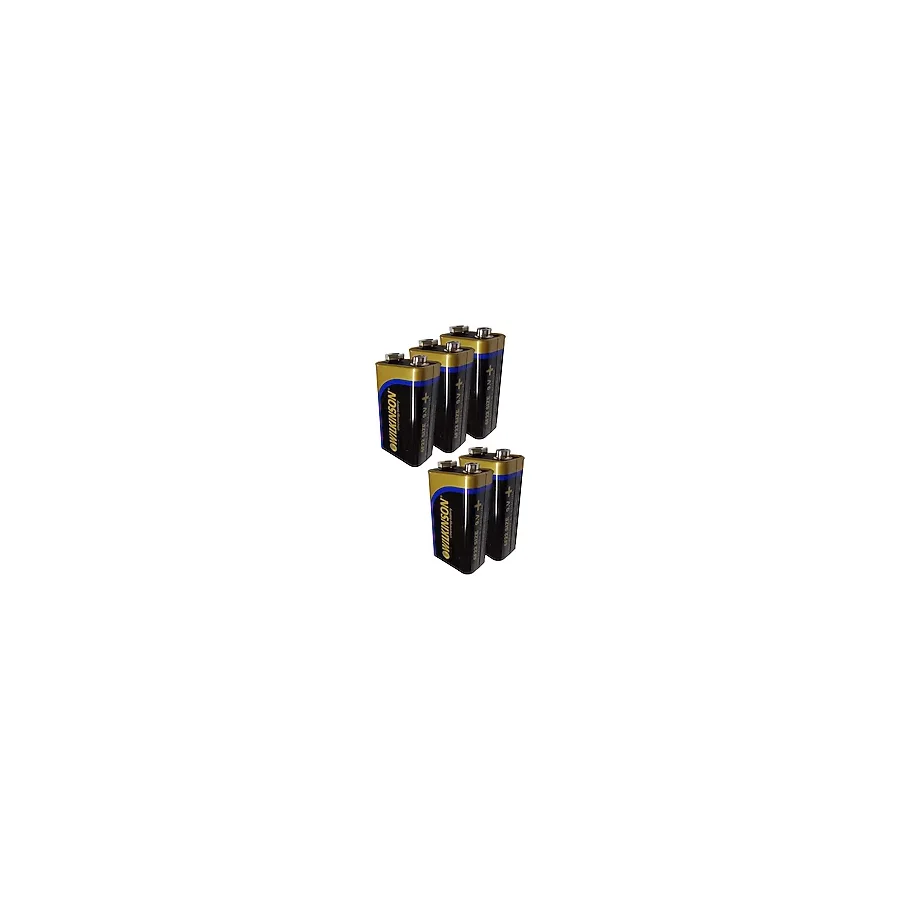 9 Volt Pil 5 Adet Extra Güçlü Karbon 9 Wolt Çift Başlıklı Kare Pil Oyuncak Araba Radyo Telsiz Drone El Feneri Duman Ded