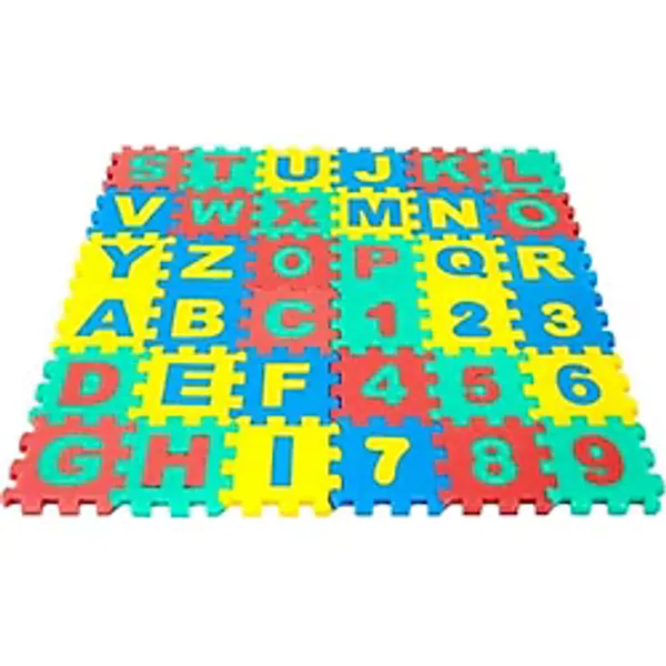 9x9cm Min Parçalı Eva Puzzle Harf Sayı Eğitici Toplam 72 parça Oyun Halısı 36 Puzzle+36 Harf+36 Sayı