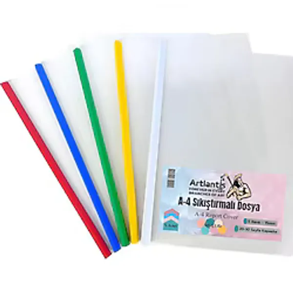 A-4 5'Lİ Yandan Sürgülü Sıkıştırmalı Dosya 1 Paket Artlantis A4 5