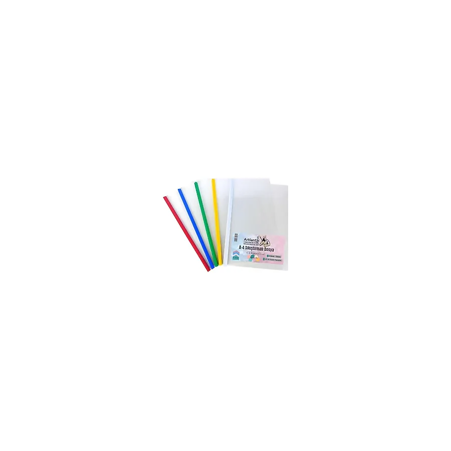 A-4 5li Yandan Sürgülü Sıkıştırmalı Dosya 1 Paket Artlantis A4 5 Renk Sıkıştırmalı Dosya 1 Paket