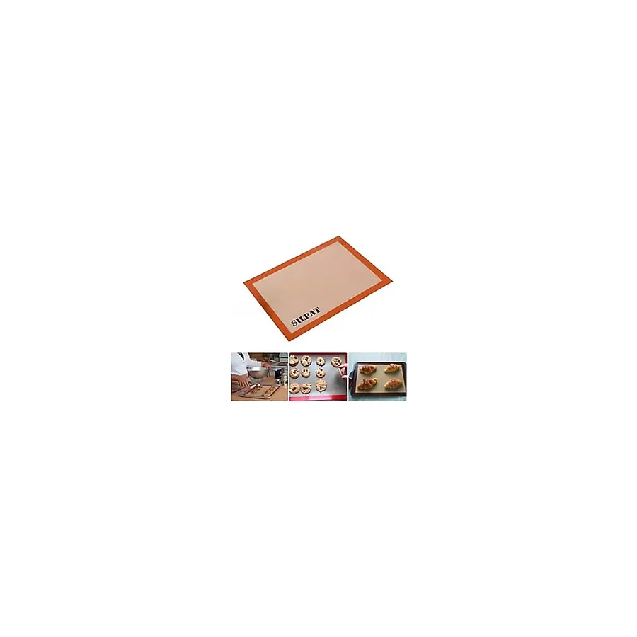 A1 Fırınlanabilir Kendinden Yağlı Silikon Pişirme Matı, Profesyonel Silpat Yanmaz Yapışmaz Yıkanabilir Silikon Pişirme Matı 30cmx40cm