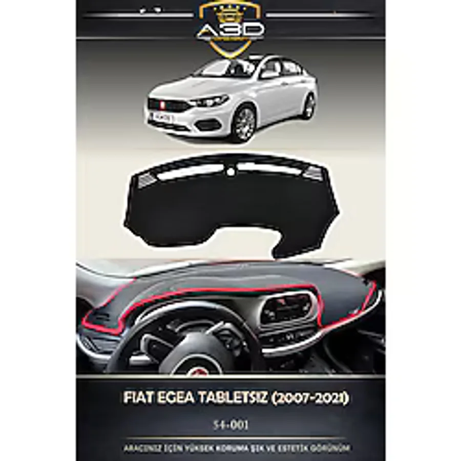 A3D TORPİDO KORUMA Fiat Egea Tabletsiz Model SİYAH Torpido Koruma Örtüsü
