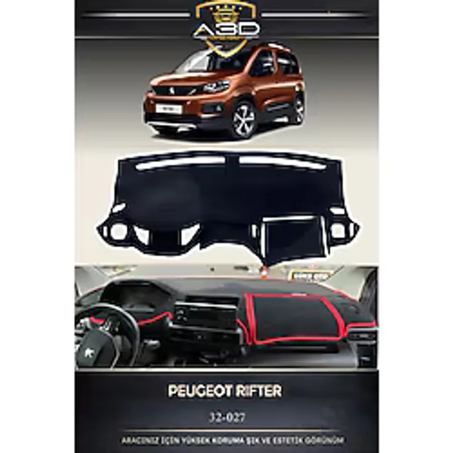 A3D TORPİDO KORUMA Peugeot Rifter Torpido Korumasi Koruyucu Kilifi Halisi Örtü Gögüs Panel