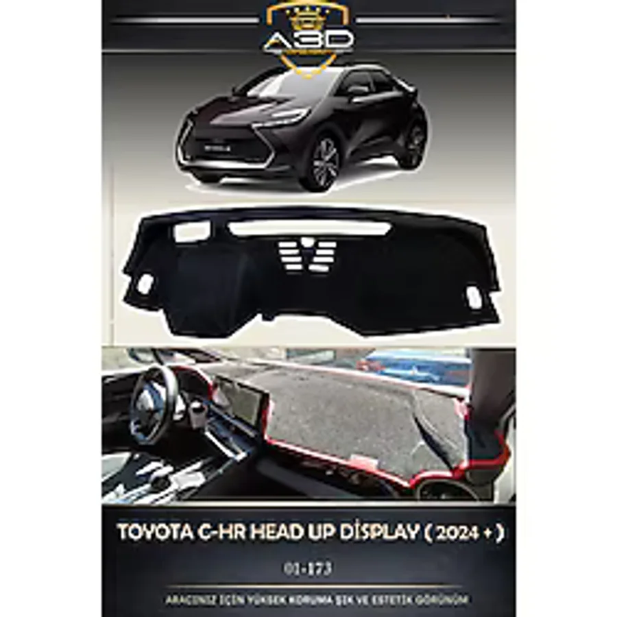 A3D TORPİDO KORUMA TOYOTA C-HR HEAD UP DİSPLAY ( 2024 + ) Ön Gögüs Panel Torpido Koruma Kilifi Halisi