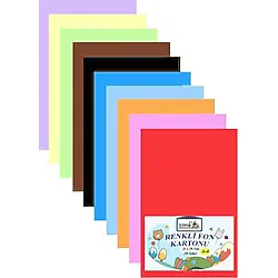 A4 Fon Kartonu 10 Lu 21X29,7 Cm 1 Paket Artlantis 10 Renk Fon Kartonu 21x29,7 1 Paket