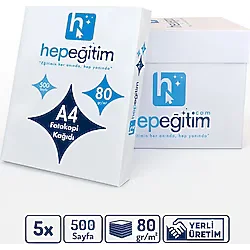 A4 Fotokopi Kağıdı 80gr 1 Koli 5 Paket 2500 Sayfa
