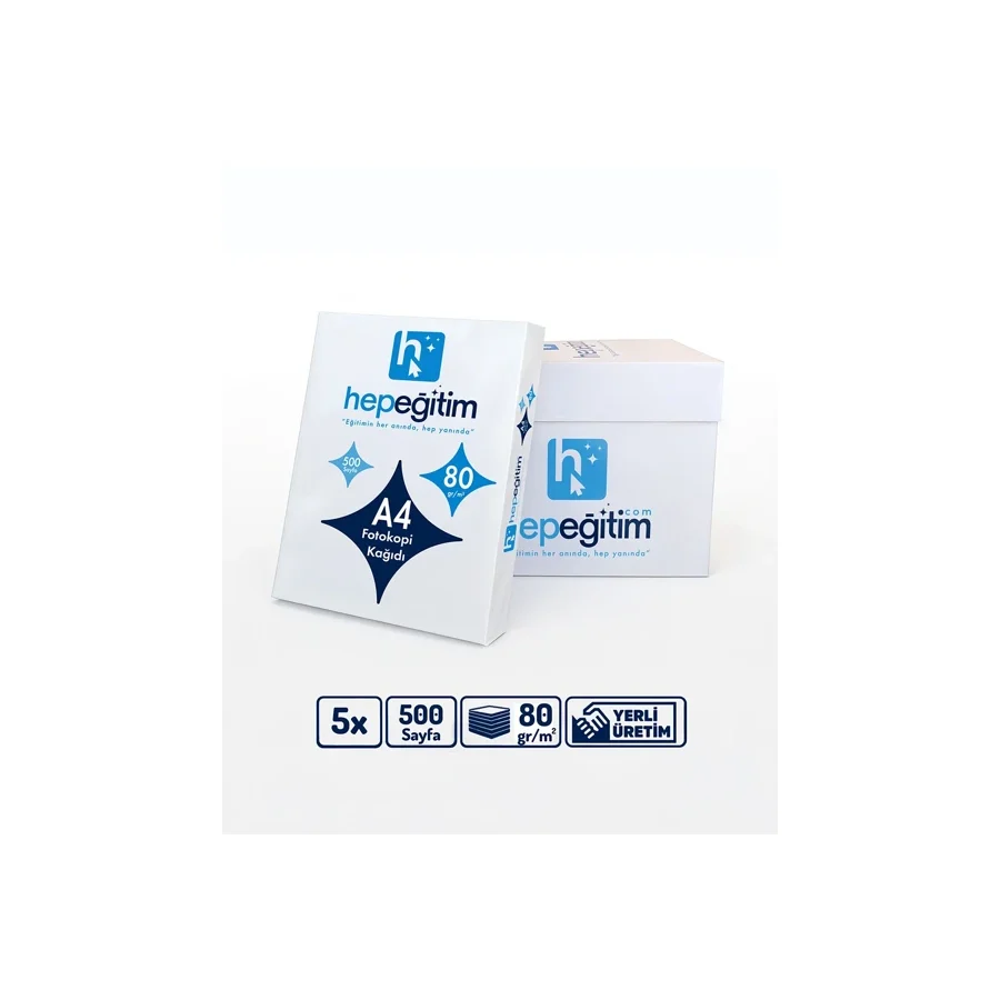 A4 Fotokopi Kağıdı 80gr 1 Koli 5 Paket 2500 Sayfa