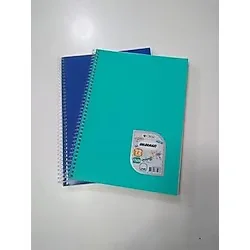 A5 72 Yaprak Spiralli Çizgili Defter - Çok Renkli