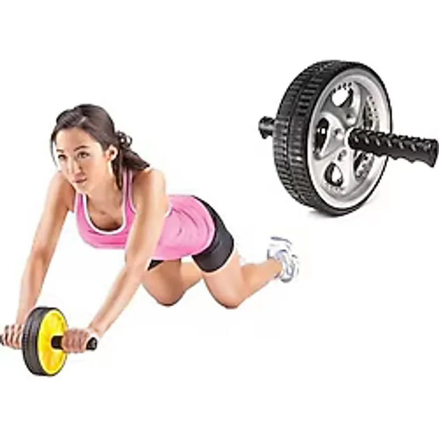 AB Wheel Teker Şeklinde Vücut Geliştirme Egzersiz Fitness Ev Jiml