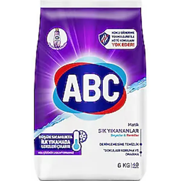 ABC Matik Sık Yıkananlar Lavanta Kokulu 6 kg Toz Deterjan