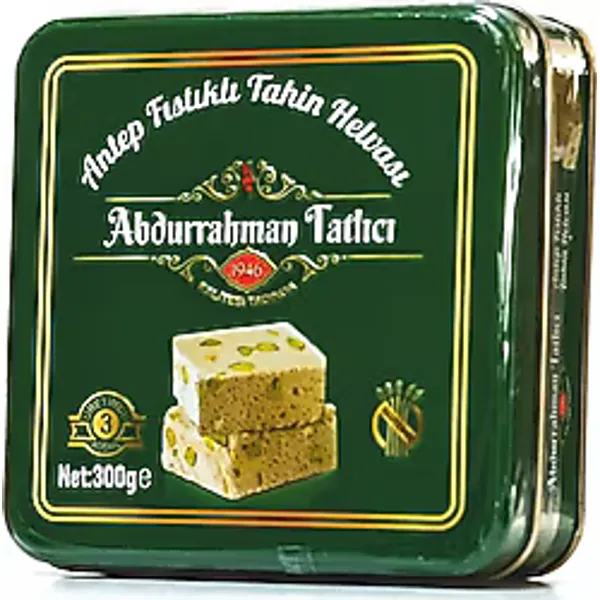 Abdurrahman Tatlıcı Antep Fıstıklı Tahin Helva 300 gr Teneke
