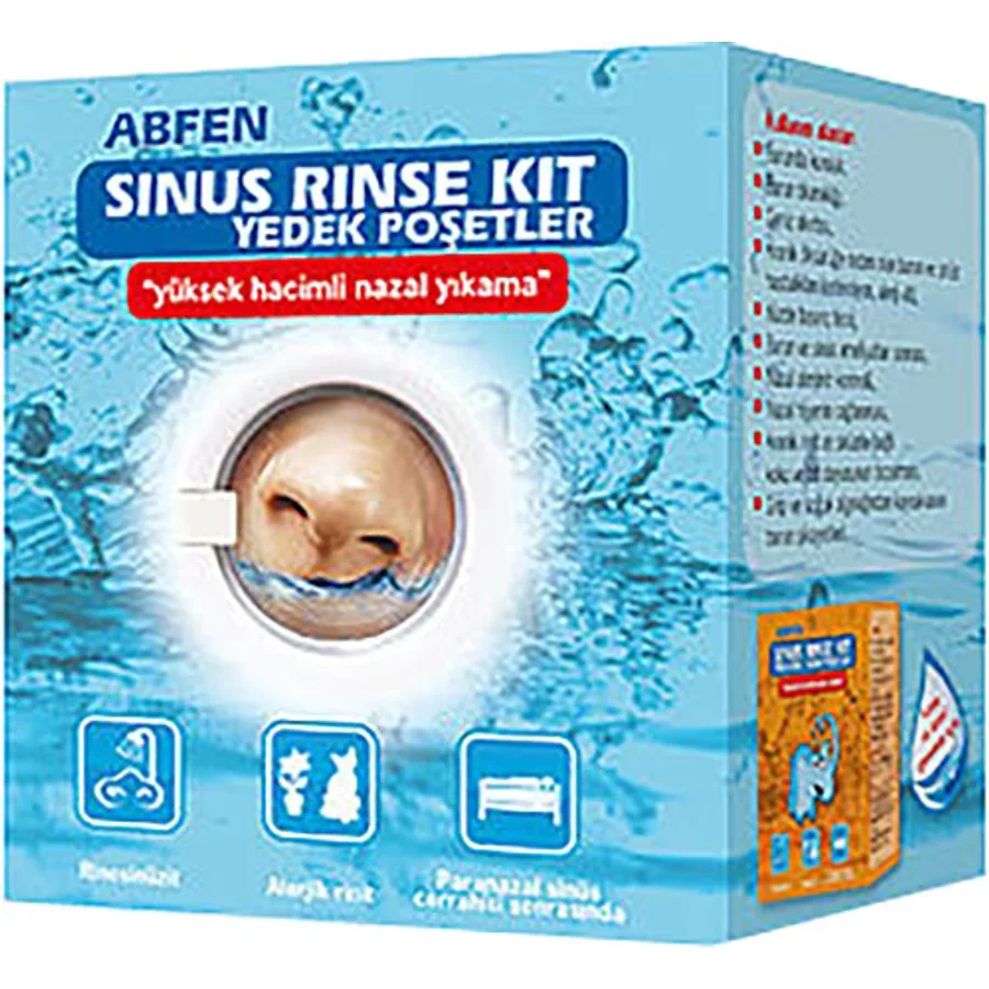 Abfen Sinüs Rinse Kit Yetişkin 50 Yedek Poşet 240 ml
