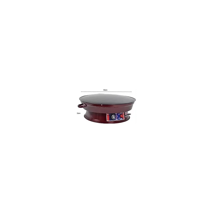 Abnturk 2200W Emaye Kaplı Elektrikli Gözleme Saçı 50 cm - Ayarlanabilir Termostatlı Yufka, Katmer, Bazlama, Krep ve Lavaş Pişirme Saçı - 50cm