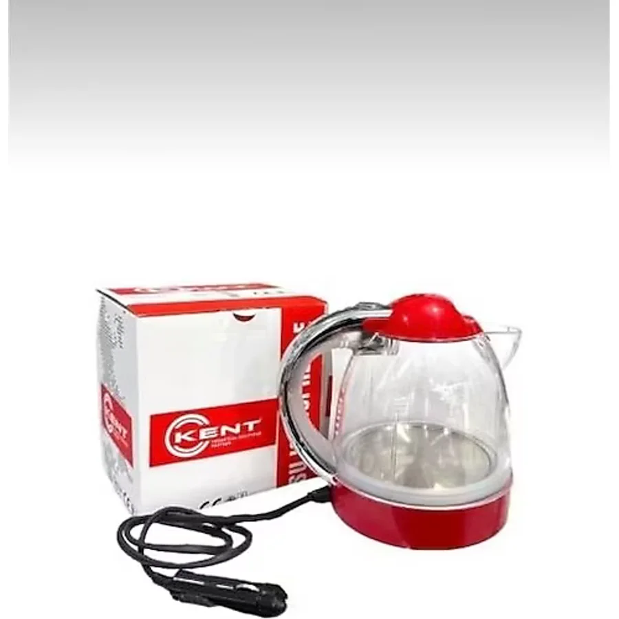 abnturk 24 Volt 1 litre Oto Kamyon Tır İçin Su Isıtıcı Kettle Termostatlı Işıklı Araç Kettle