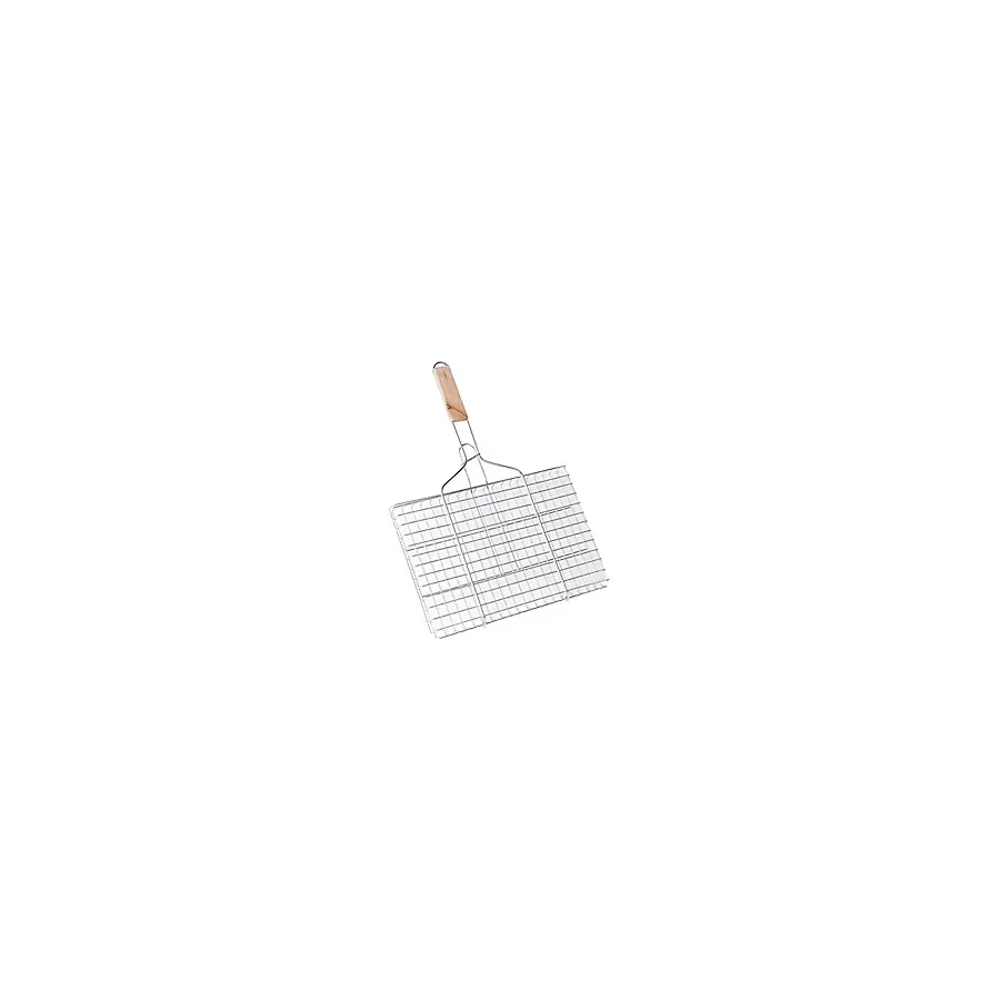 Abnturk Mangal Üstü Lüks Izgara 50X30CM Büyük Boy Teli Paslanmaz Galvaniz Kaplama - Gri - 1 Adet