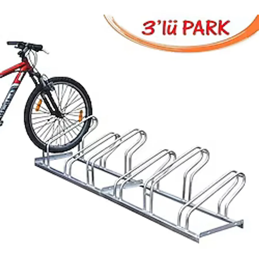 Abronya Bisiklet Park Yeri Bisiklet Park Demiri 3'lü Gri Renk 40x100 cm