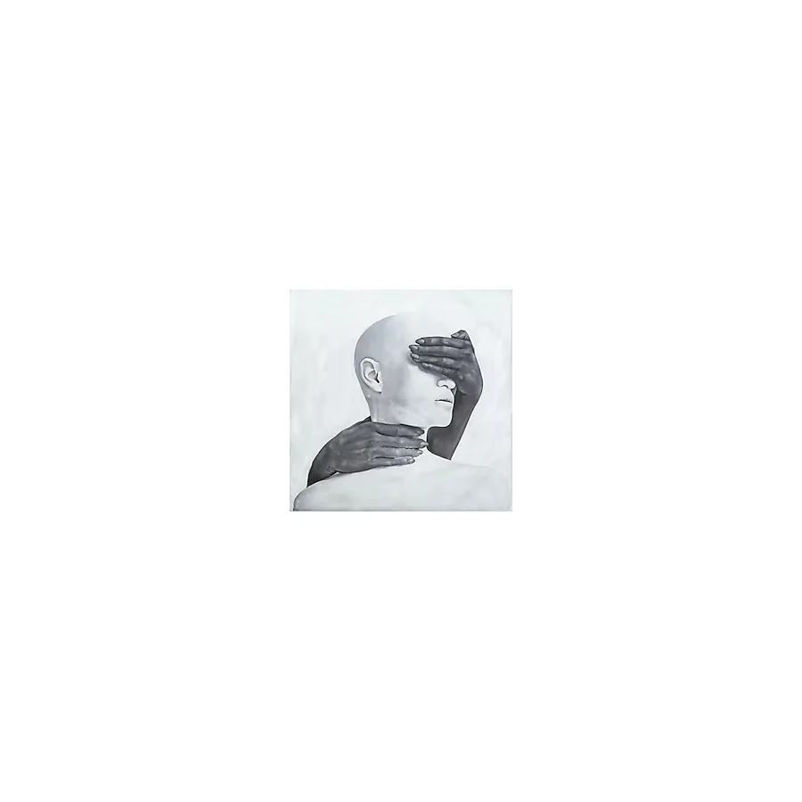 ABSTRACT WOMEN IN WHITE YAĞLI BOYA TABLO 120X120CM