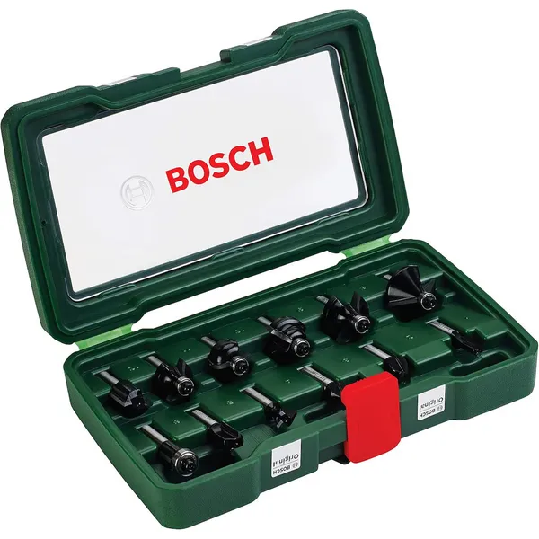 Accessories 12 Parçalı Sert Metal Freze Seti (Ahşap İçin, Çap Şaft 8 Mm, Üst Freze Aksesuarı)