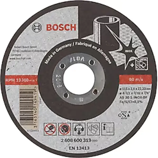 Accessories Bosch Professional 1 x Kesme Diski Düz Expert For Inox (As 30 S Inox Bf, Çap 115 Mm, 2,5 Mm, Açılı Taşlama Makinesi Aksesuarı) - Çok Renkli - Standart