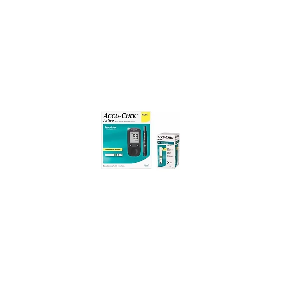 Accu-Chek Active Şeker Ölçüm Cihazı + 50'li 1 Paket Şeker Ölçüm Stribi