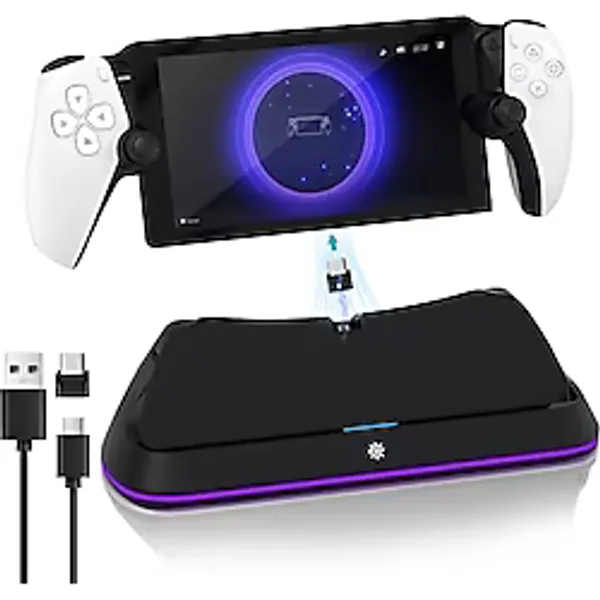 AceGamer PS Portal Remote Player için şarj istasyonu, Playstation Portal Remote Player ile uyumlu, PS5 Portable için stand