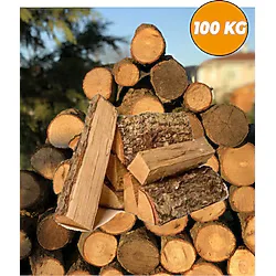 Acelebox Meşe Odunu Soba Şömine İçin Parçalanmış 100 Kg Hakiki Meşe Odunu