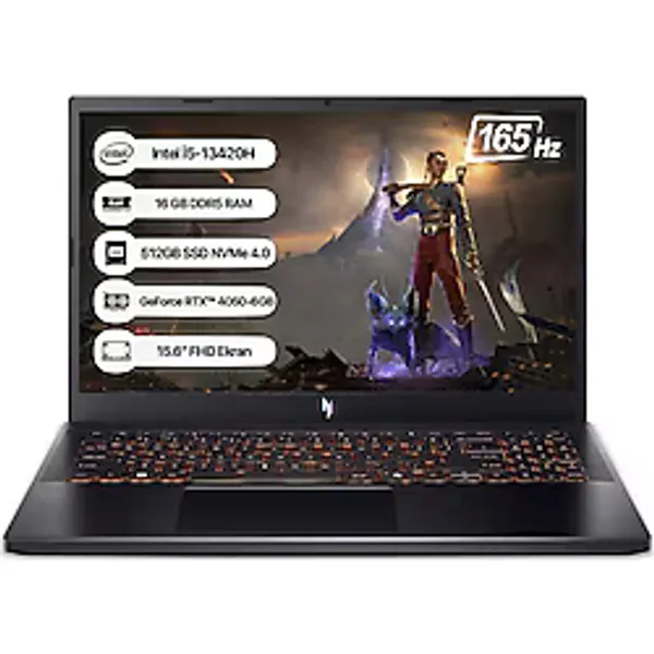 Acer Nitro V 15 ANV15-52-52XR NH.QV2EY.001 i5-13420H 16 GB 512 GB SSD RTX4050 15.6" Full HD Gaming Laptop
