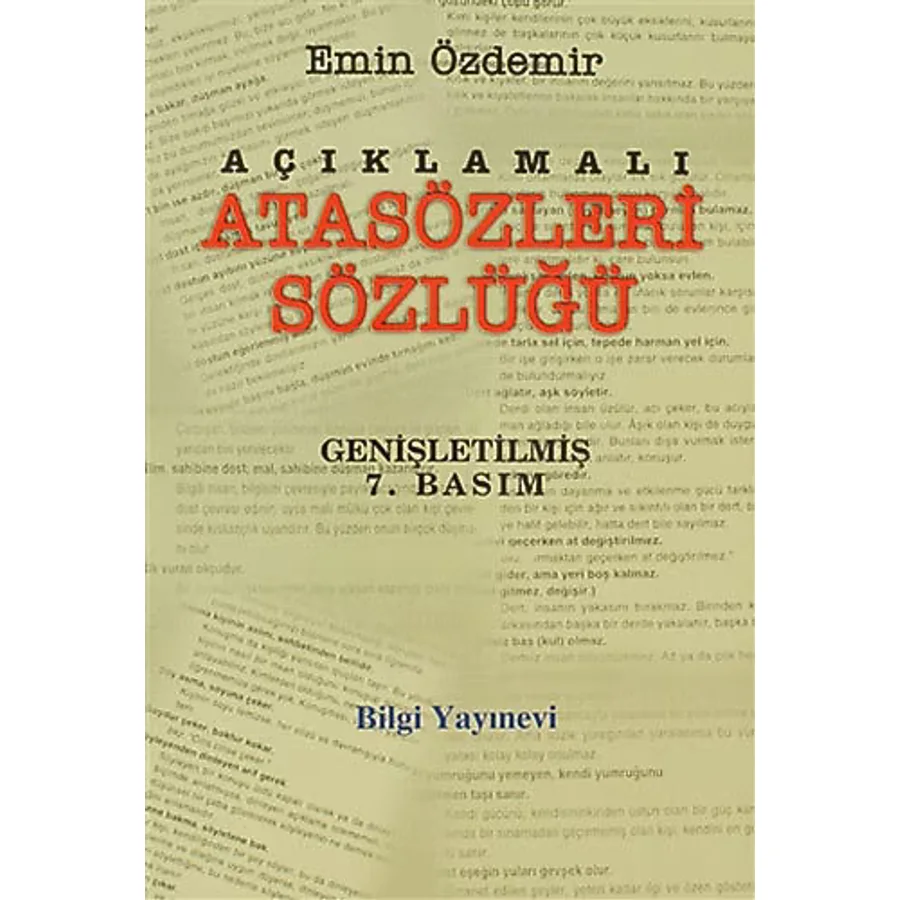 Açıklamalı Atasözleri Sözlüğü - Emin Özdemir