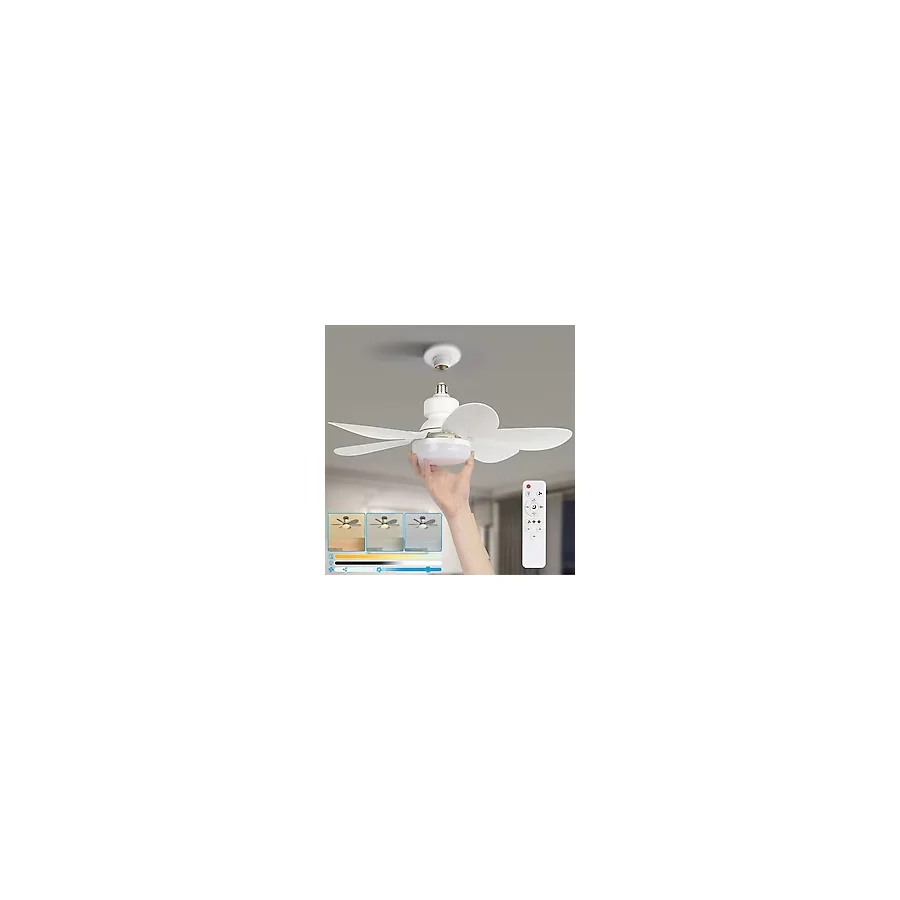 ACRA LED PERVANELİ AMPÜL3 Işık Modlu, , Kumandalı Serinleten LED Ampul, 50 Watt Tavan VantİLATÖR