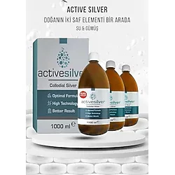 ACTİVE SİLVER Kolloidal Gümüş Suyu 150 ppm 3'Lü Set