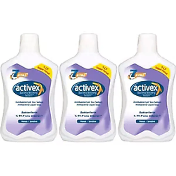Activex Hassas Koruma Antibakteriyel Sıvı Sabun 1 lt 3'lü
