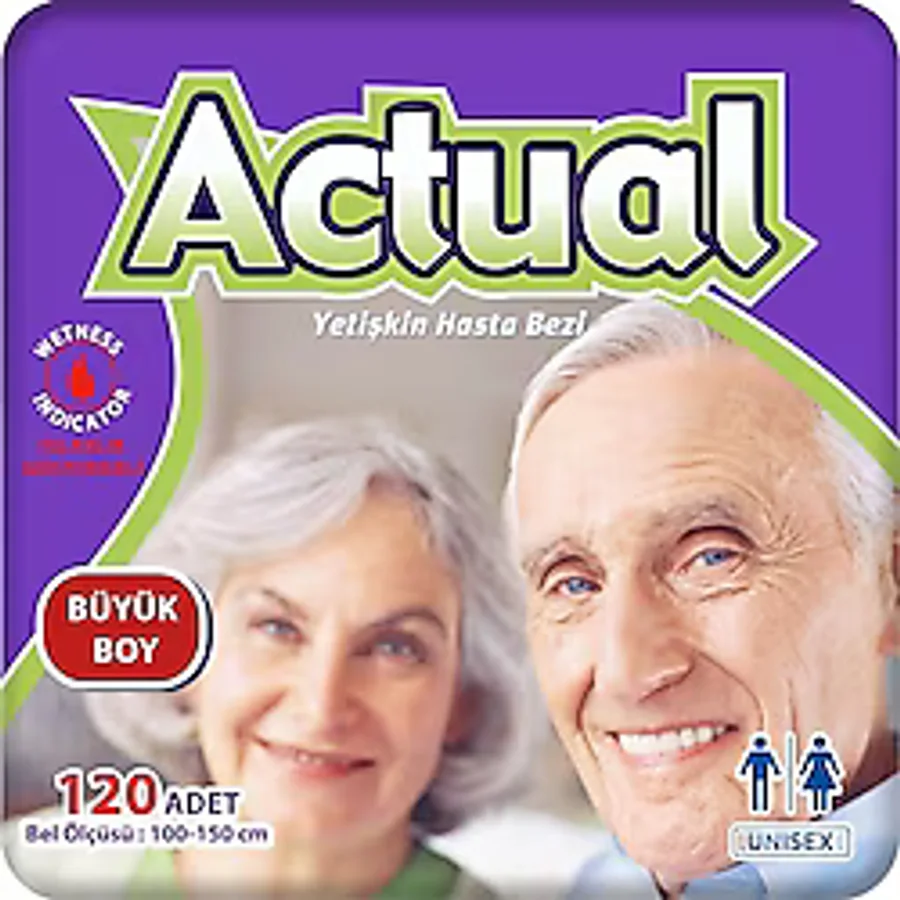 Actual Belbantlı Büyük Boy L 30'lu 4 Adet Hasta Bezi