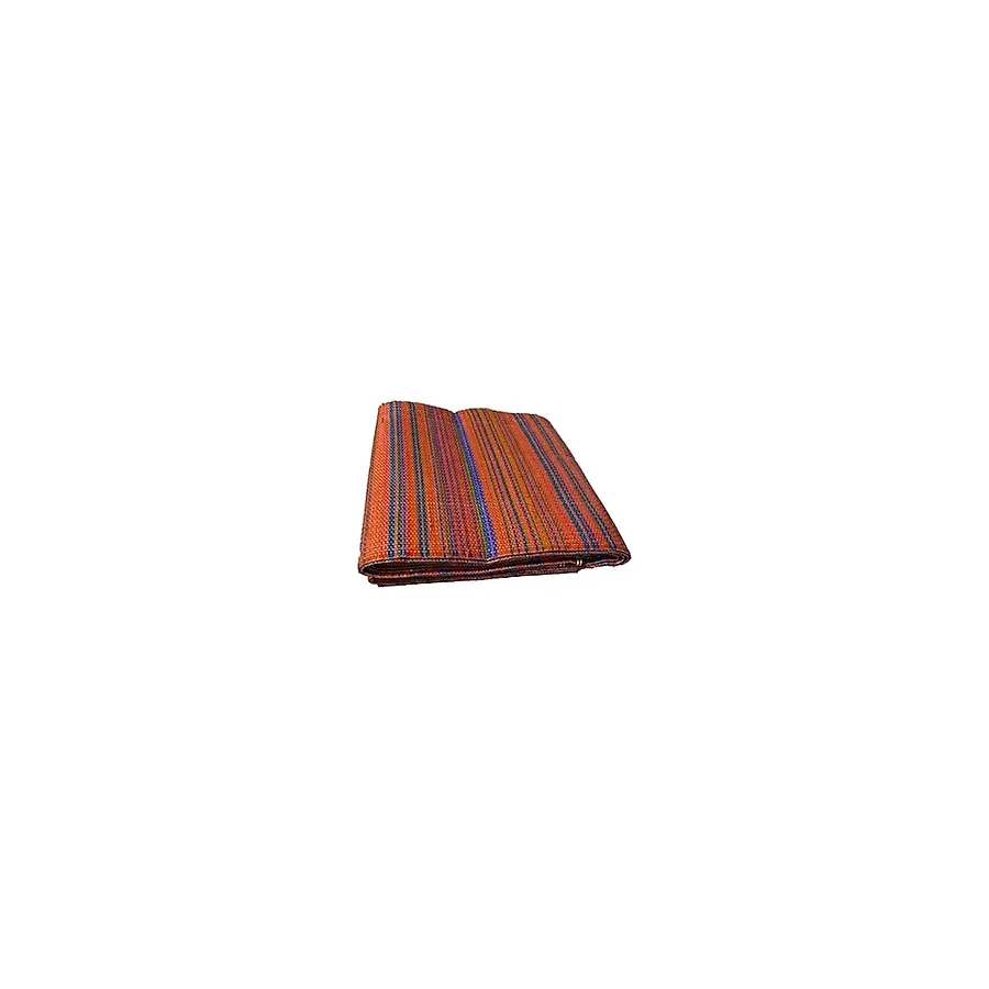 ACY STORE Dış Mekan İçin Katlanabilir Plastik Hasır Kilim Çift Dikişli Hafif ve Renkli Desenli - Kırmızı
