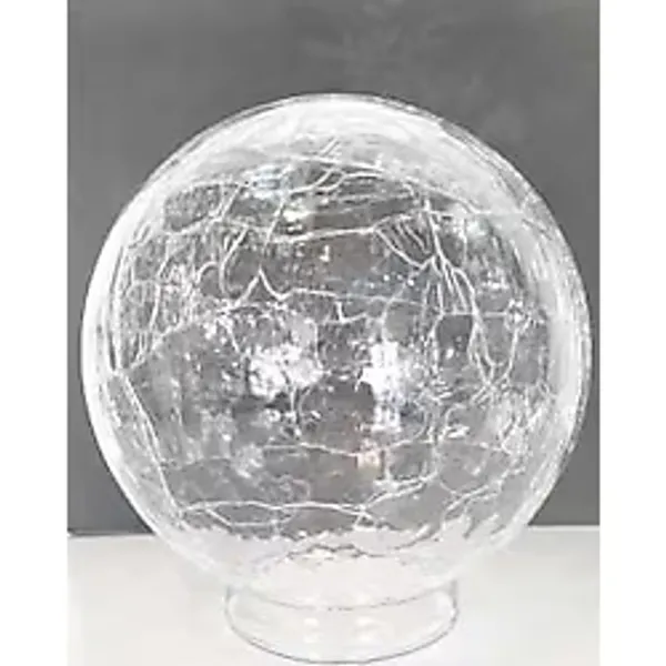 Ada Avize Osmanlı Avize Camı Şeffaf Çatlak Desenli (Ağız Capı 8 Cm-Capı 15 Cm)