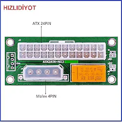 Add2Psu Atx - Sata Molex 24 Pin Güç Kaynağı Bağlantı Adaptörü