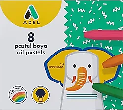 Adel Karton Kutulu 8'li Pastel Boya