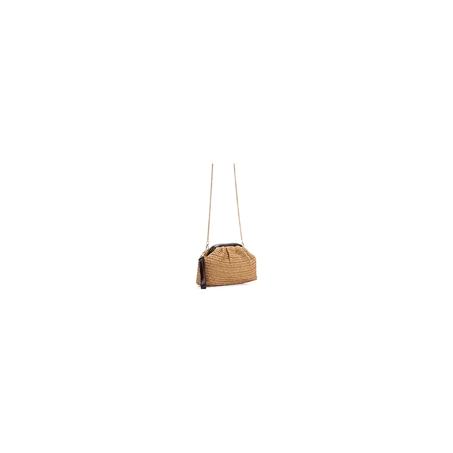 Adelina Bags Kadın Burslu Hasır Çanta Portföy Clutch Omuz Çantası El ve Omuz Askılı Hasır Çanta