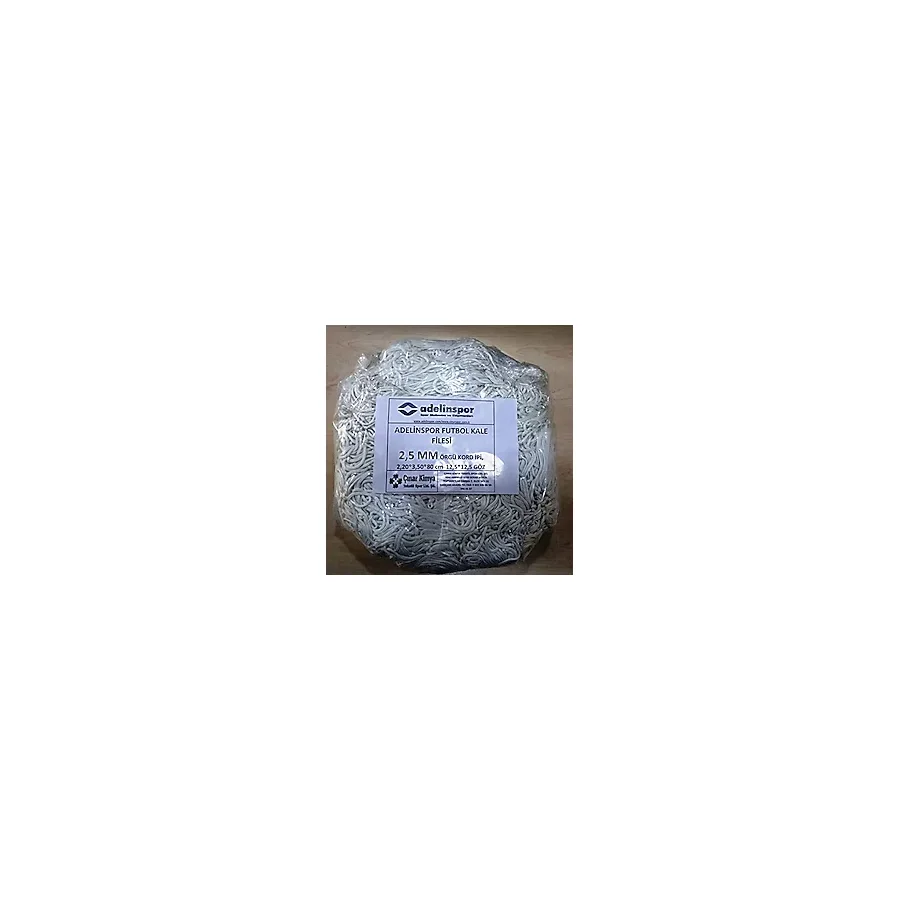 adelinspor Futbol Kale Filesi 2,5 mm Kord İp 3,5 x 2,20 x 0,8 m