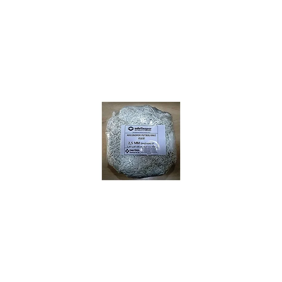 adelinspor Futbol Kale Filesi 2,5 mm Kord İp 5,5 x 2,20 x 0,8 m