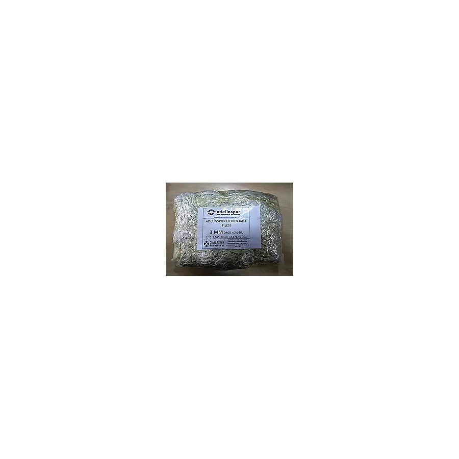 adelinspor Futbol Kale Filesi 3 mm Kord İpi 5,5 x 2,20 x 0,8 m