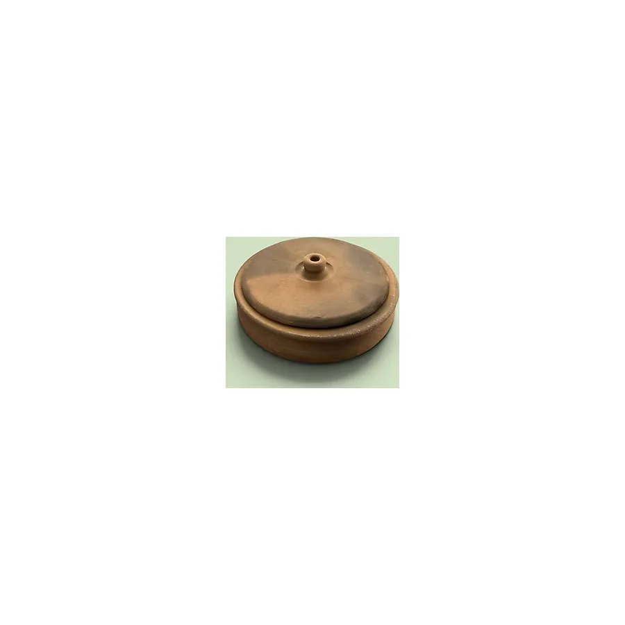 AdenArtpottery Orta Boy Kapaklı Güveç-Fırın Kabı 33 cm Ateşe Dayanıklı 5-6 Kişilik - Kahverengi