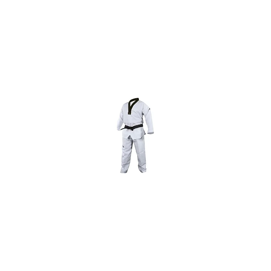 Adidas ADI-START Siyah Yaka Taekwondo Müsabaka Elbisesi Beyaz