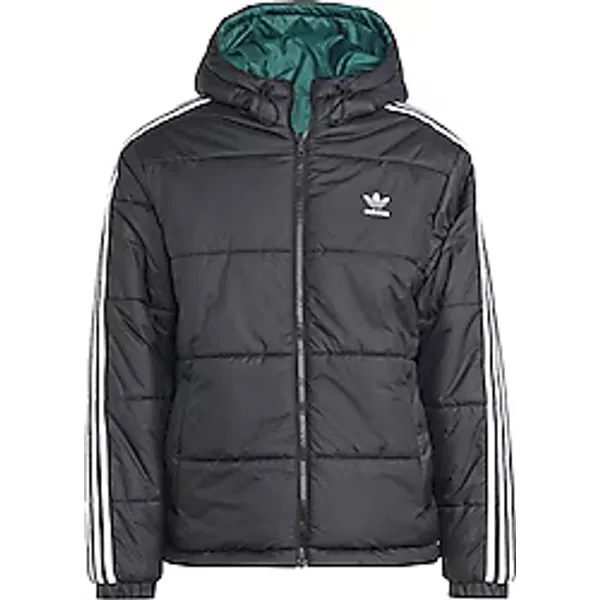 Adidas Adicolor Reversible HZ0690 Kapüşonlu Çit Taraflı Siyah Erkek Mont