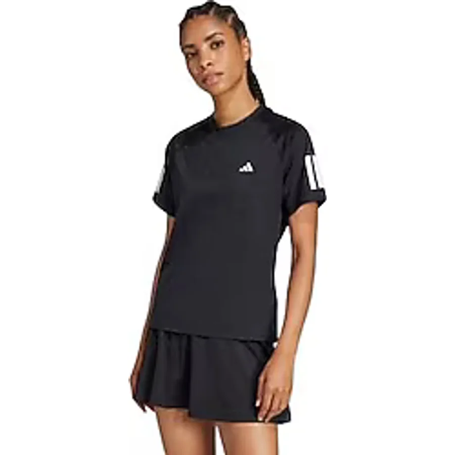 Adidas Club 3-Stripes Tennis Climacool Kısa Kollu Bisiklet Yaka Kadın Spor Tişört